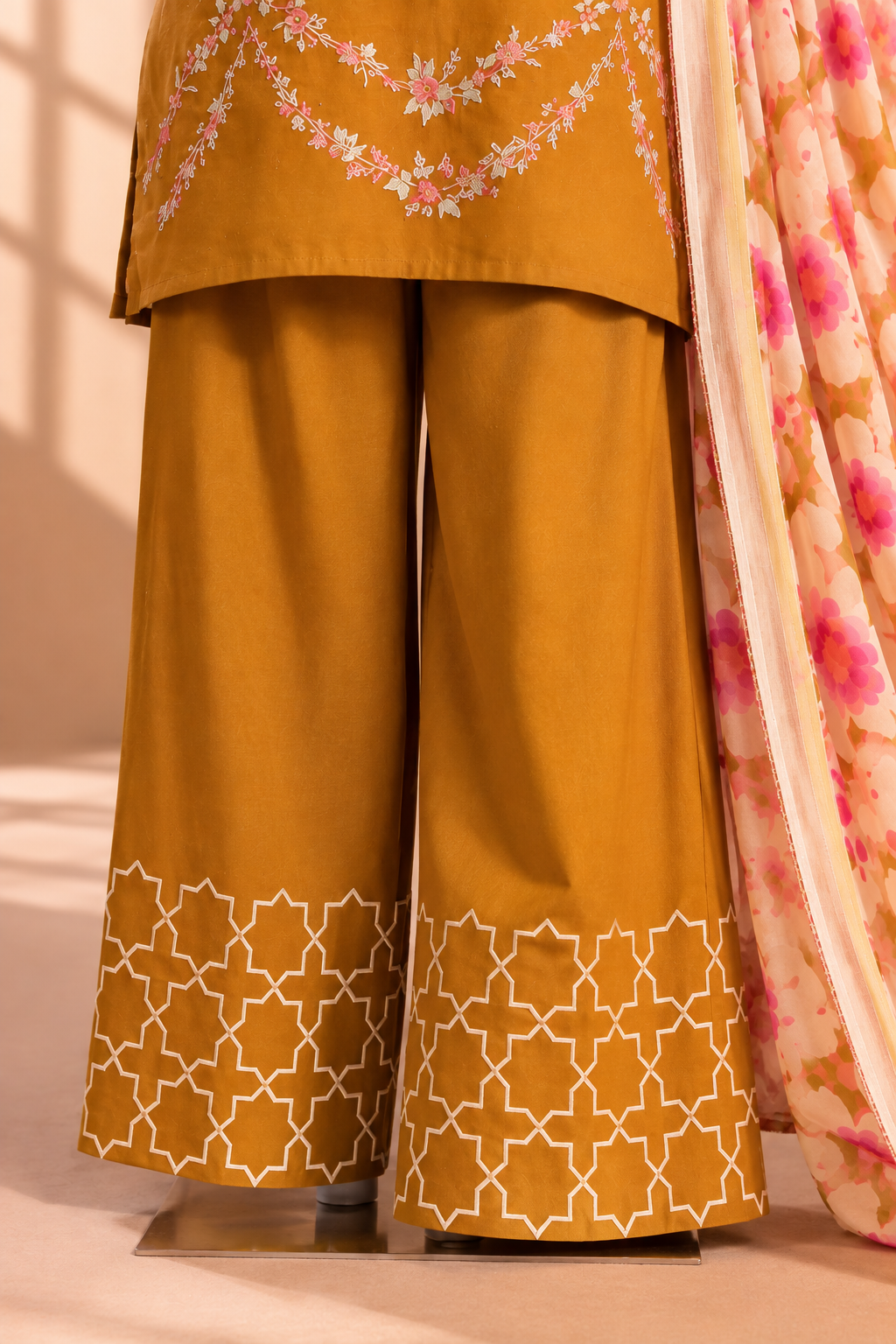 Sunehri Gulistan Mustard Floral Set