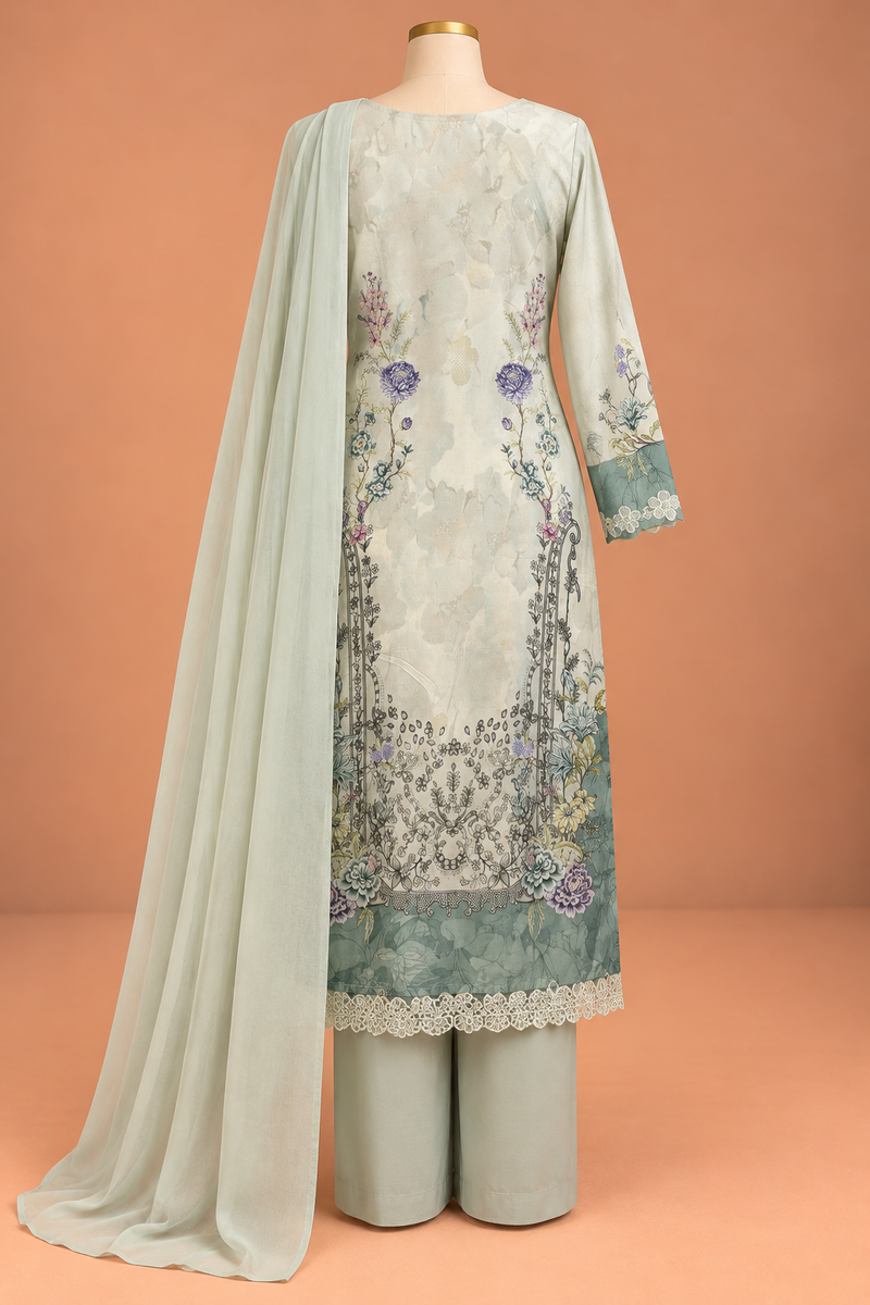 Ivory Botanical Elegance Suit Set