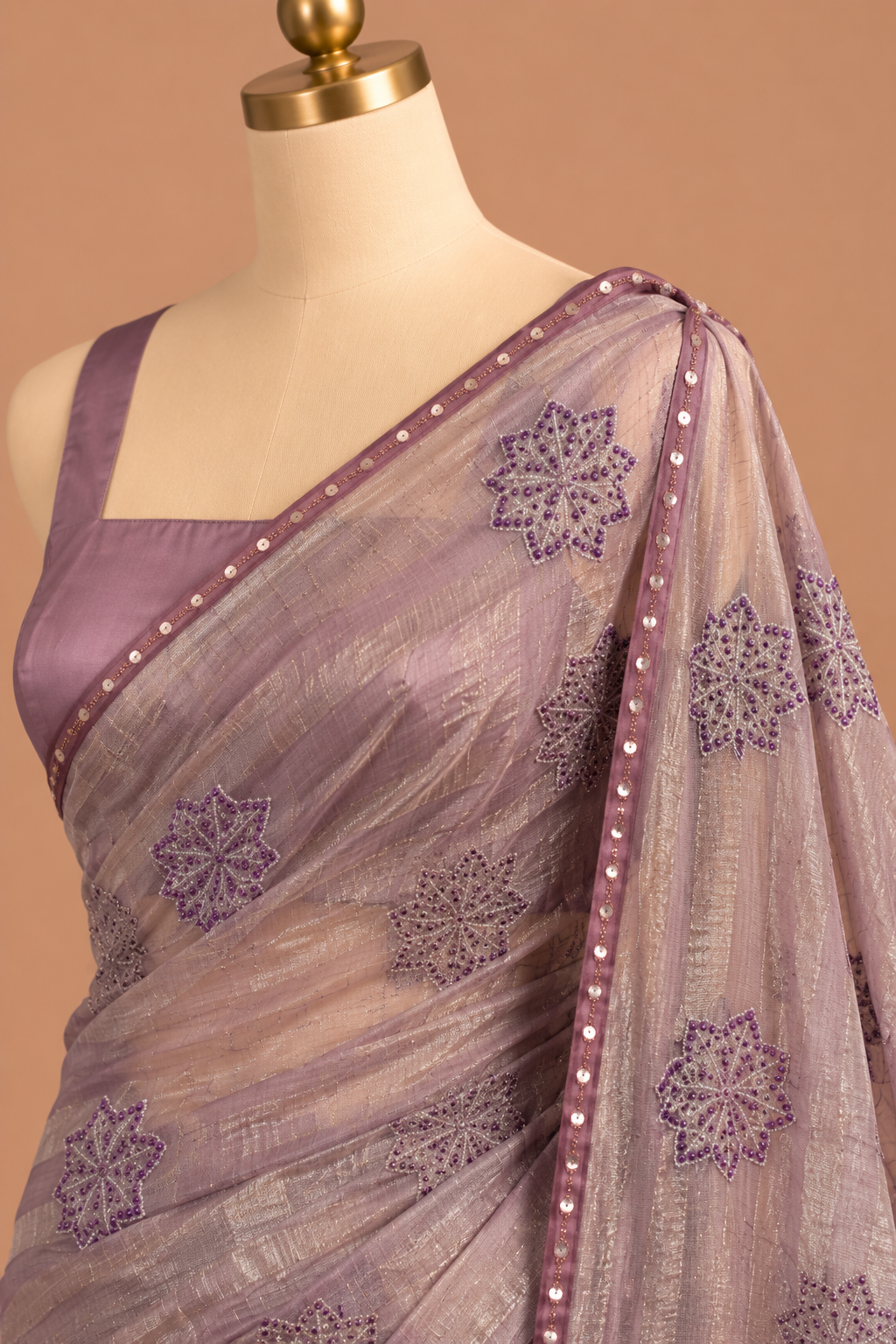 Chandrika Lilac Sheen Saree