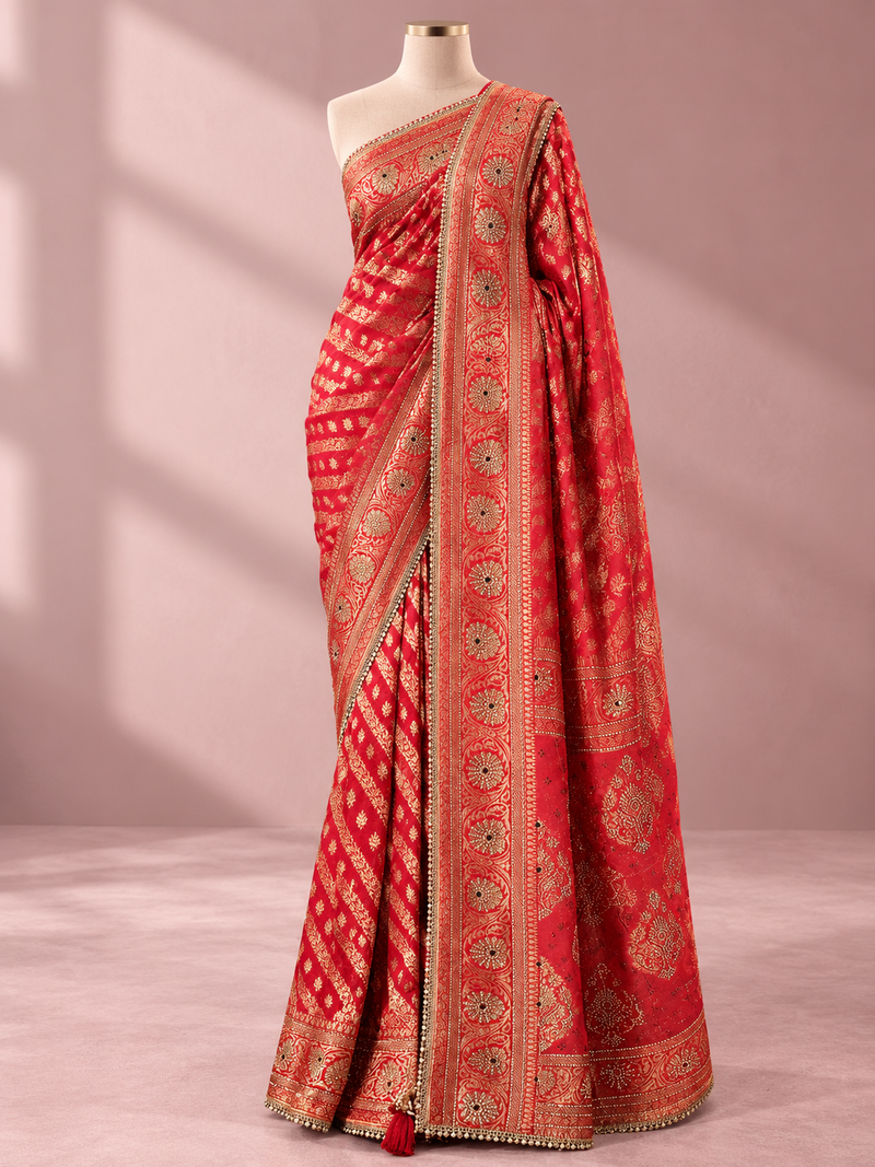 Raktambara Banarasi Heritage Saree