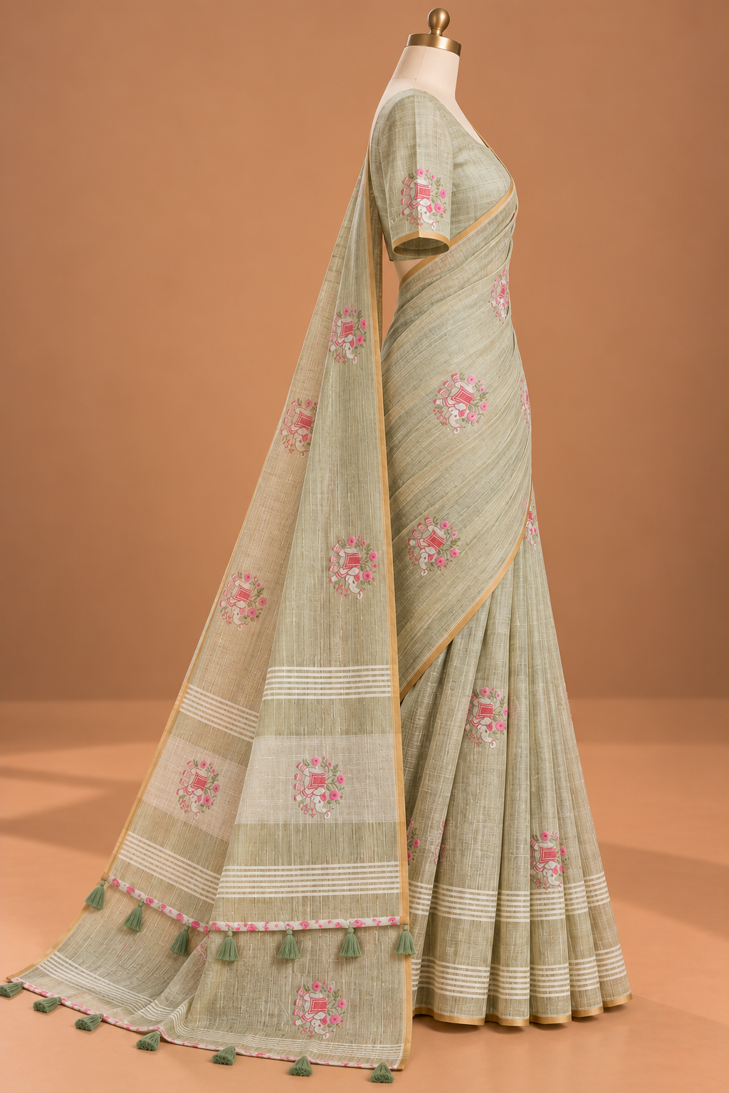Gulabi Dhaga Saree