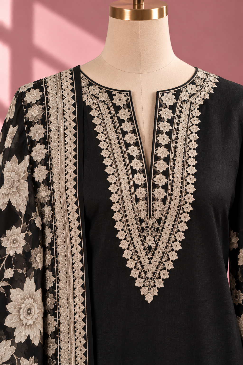 NOIRÉ JARDIN — Black Floral Ensemble