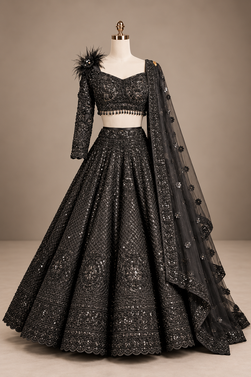 Noir Eclipse Lehenga