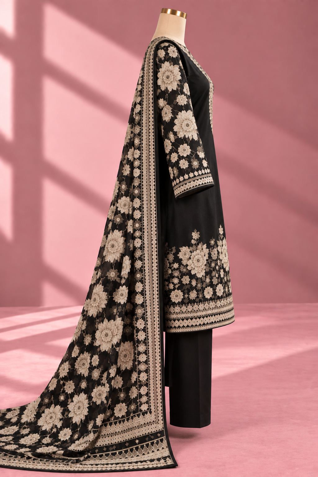 NOIRÉ JARDIN — Black Floral Ensemble