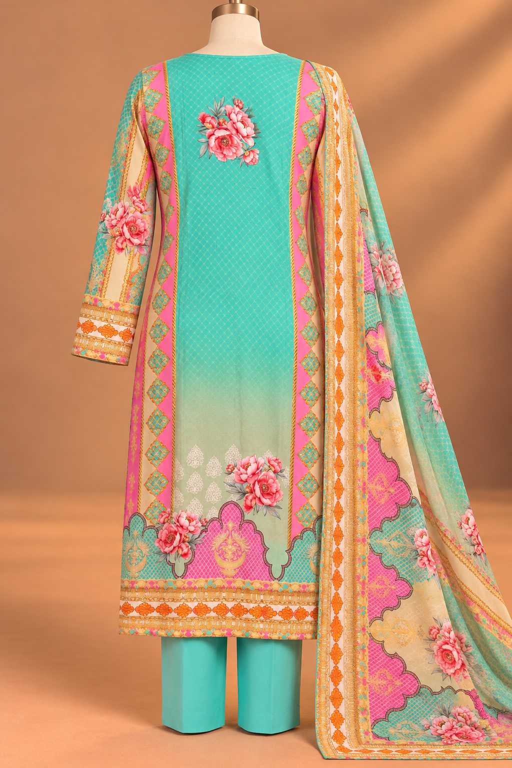 Rangrez Multicolour Floral Suit Set