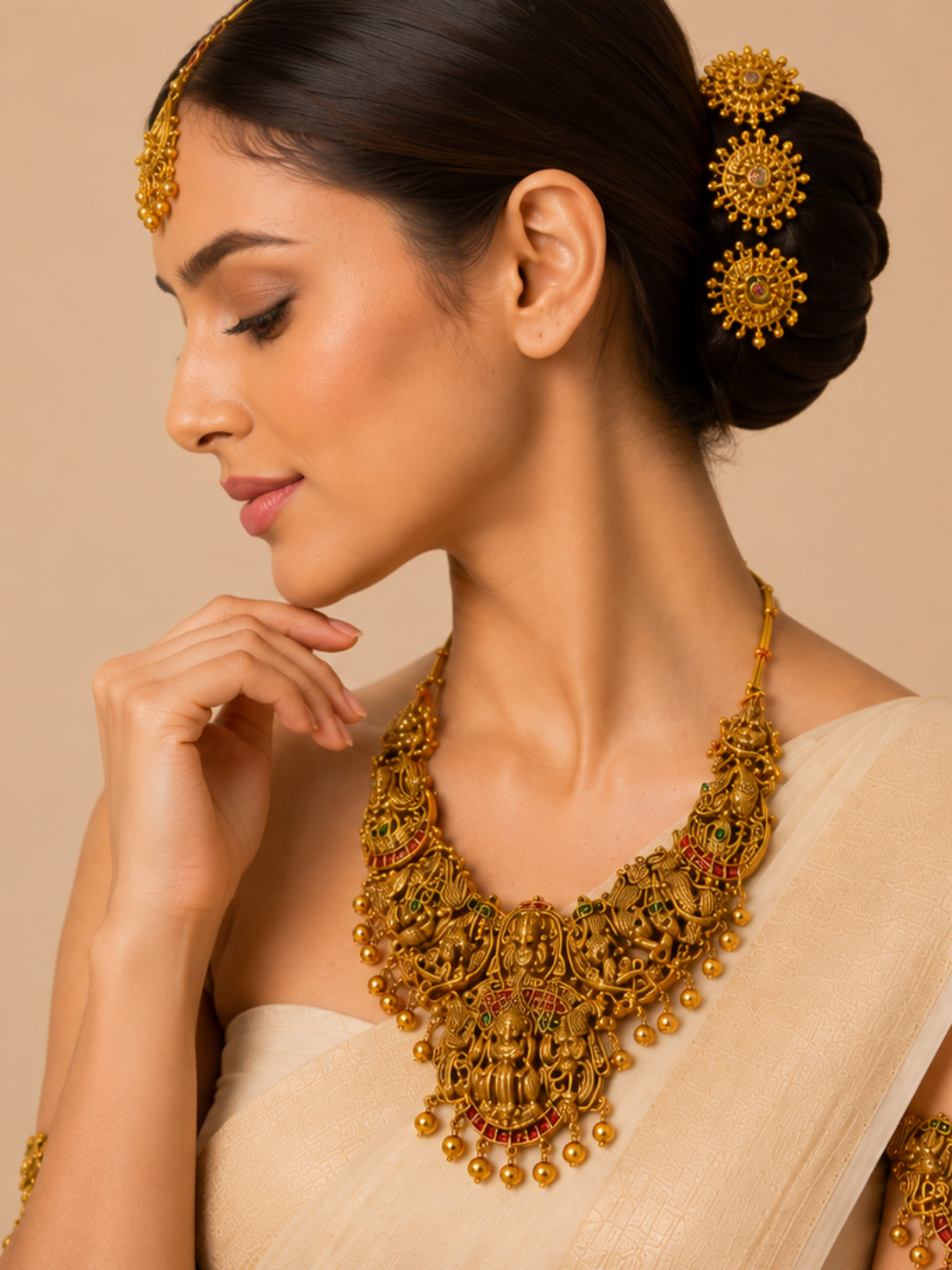 The Kalyani Royal Temple Bridal Trousseau Ensemble