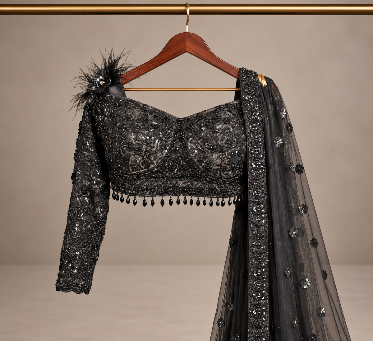 Noir Eclipse Lehenga