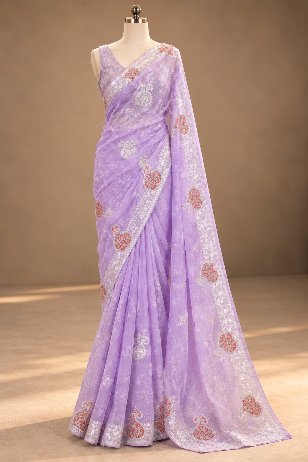 Maharani Gul-e-Laila Lavender Saree