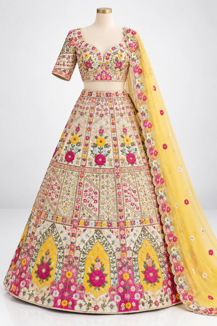 Gul-e-Zard — Stitched Lehenga Set