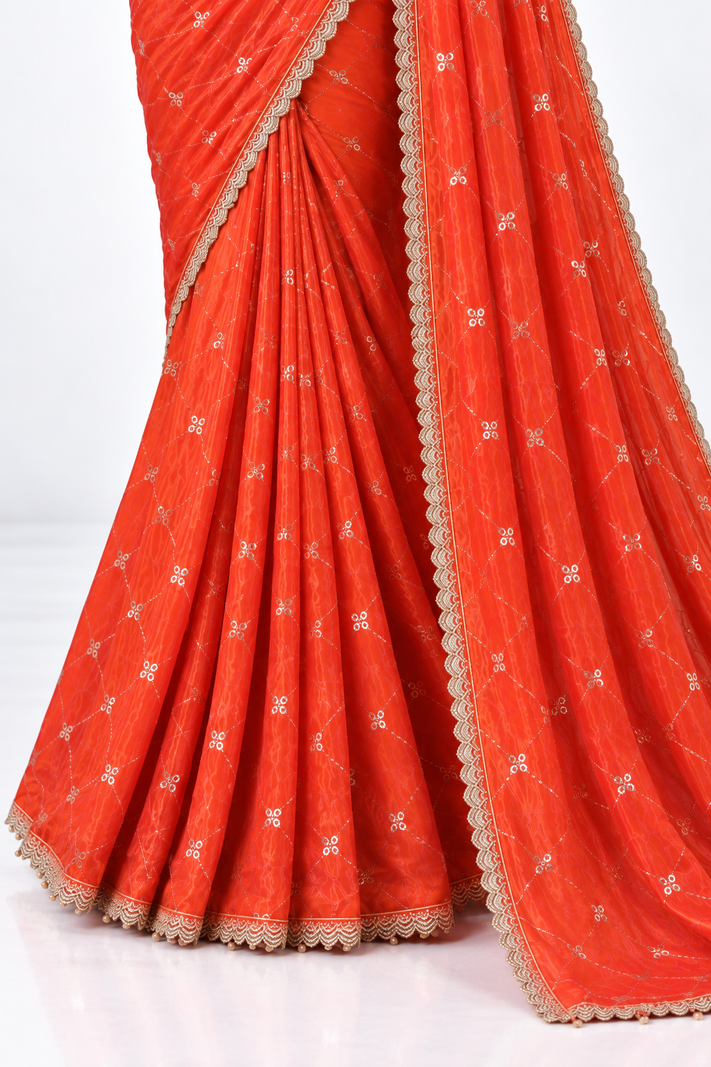 Kesariya Aangan Heritage Saree