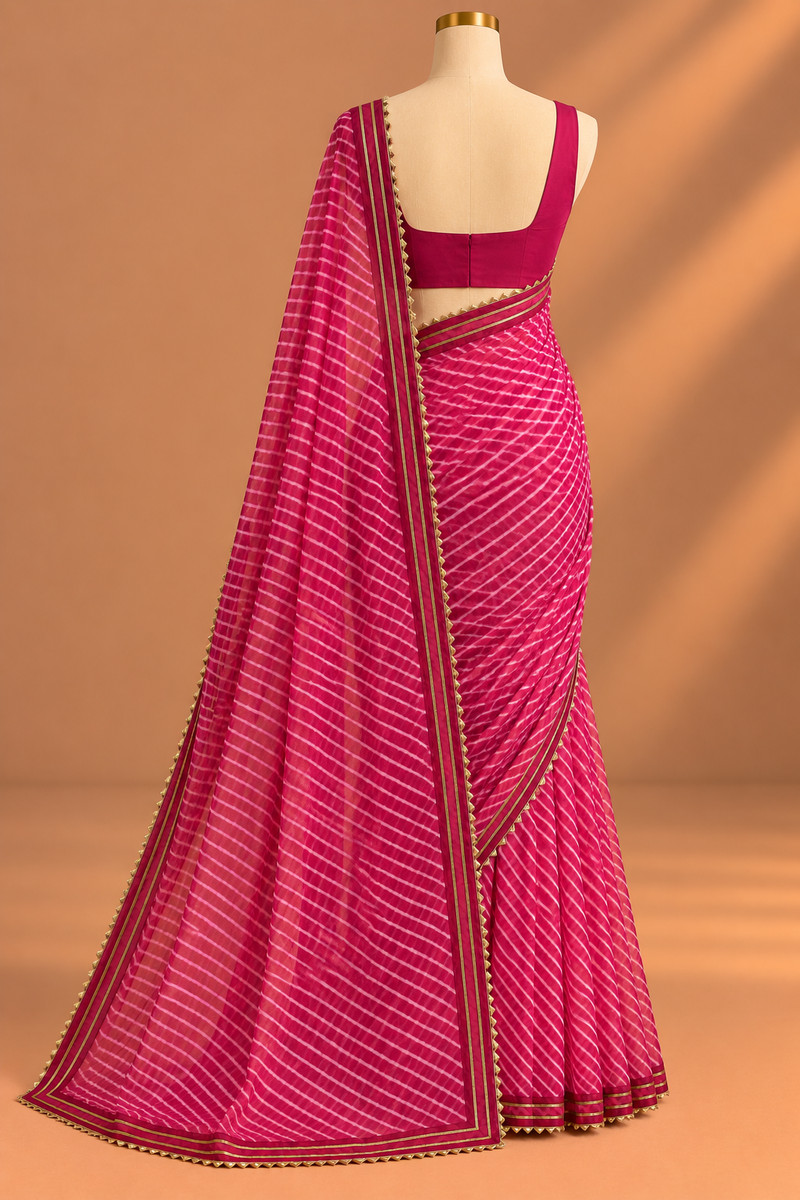 Rani Leher Saree