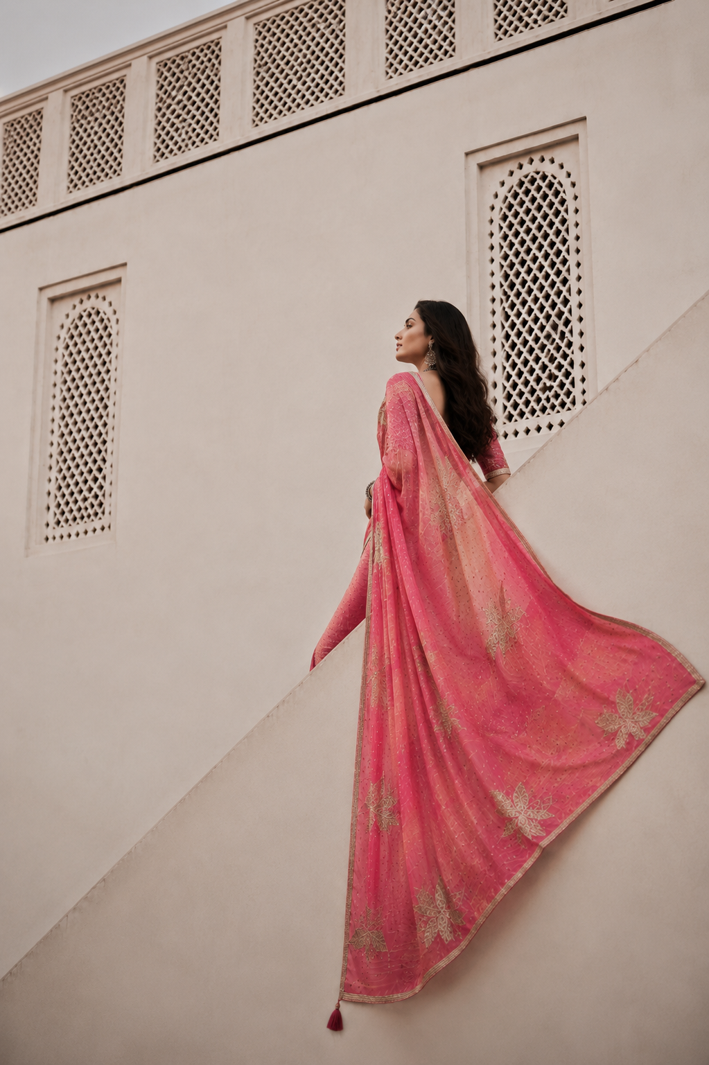 Rosé Meher Saree