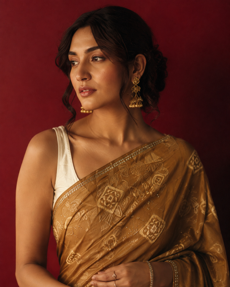 SONARA — Antique Bronze Saree