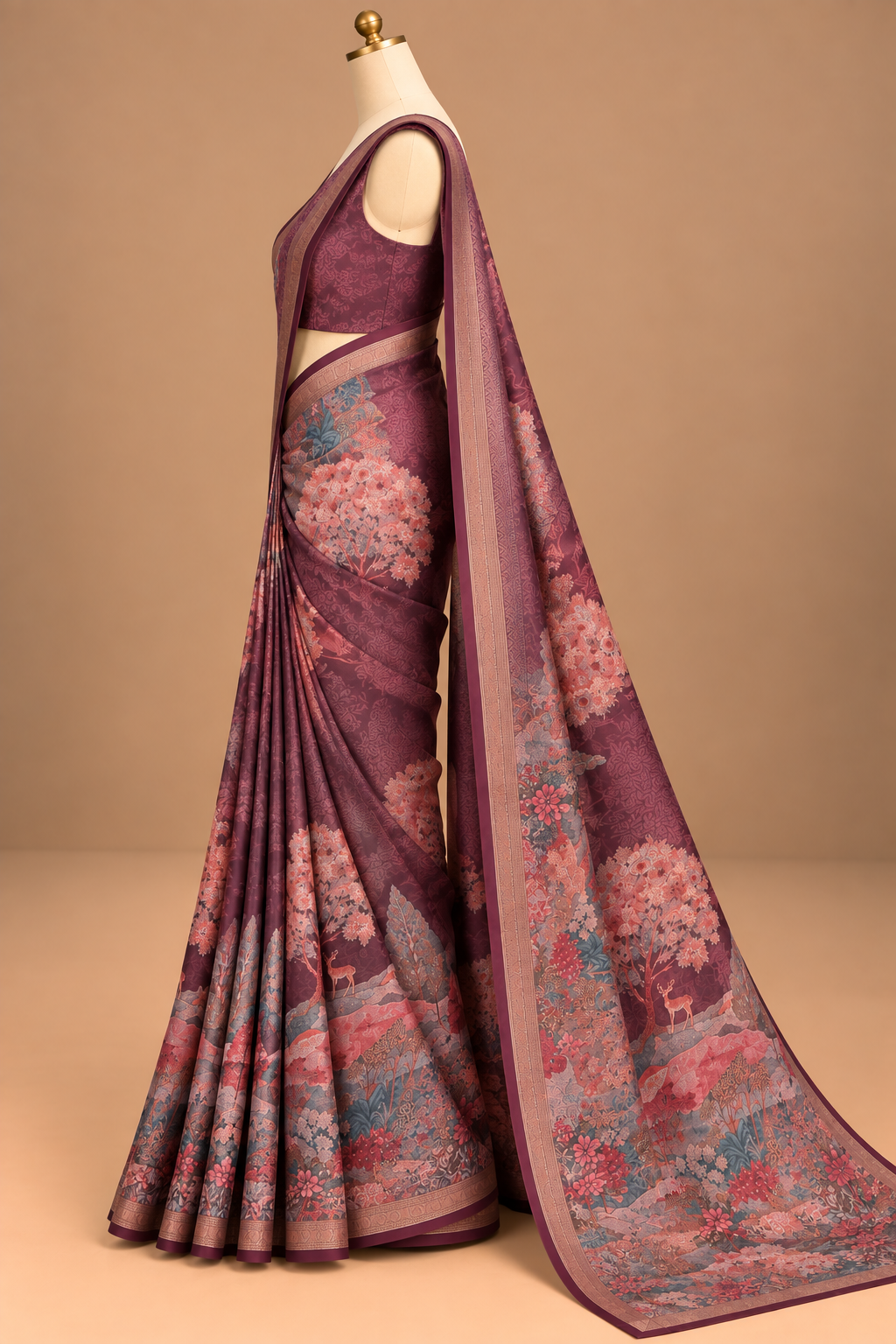 Aaranya Mauve Tapestry Saree