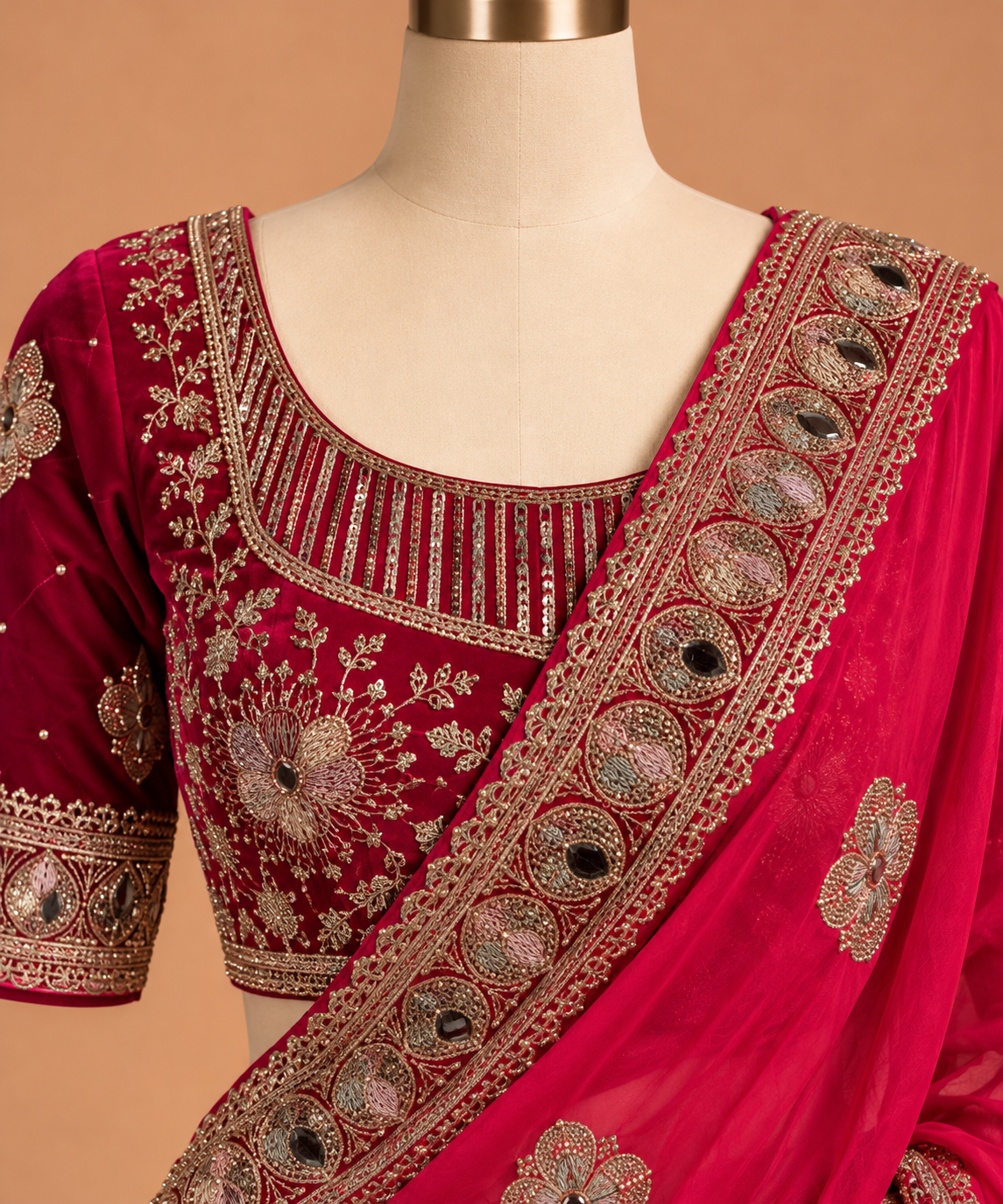 Rani Heritage Embroidered Saree