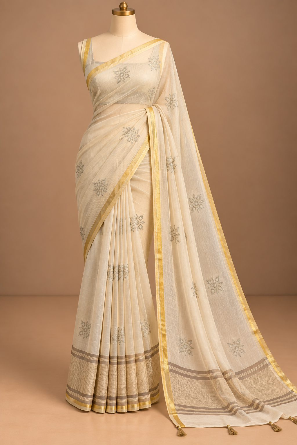 Swarnrekha Ivory Saree