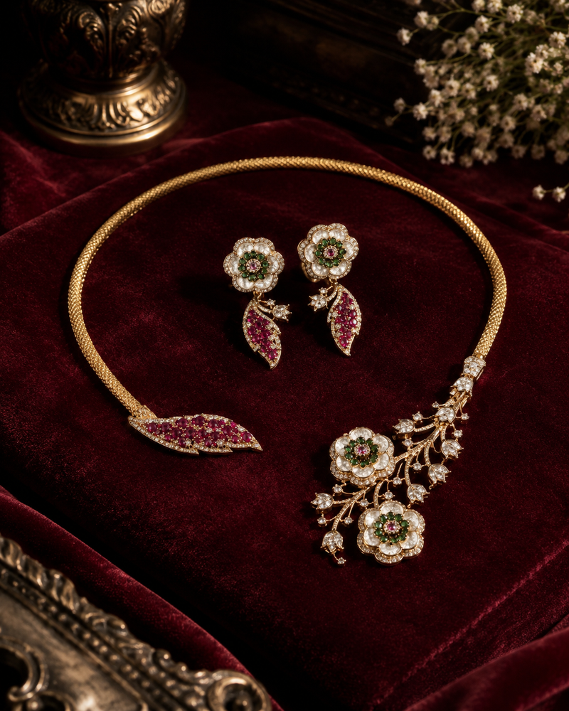 Noor Blossom Statement Set