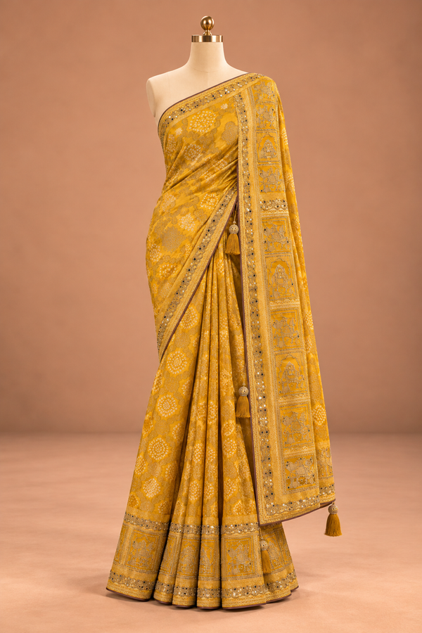 Marigold Heritage Saree