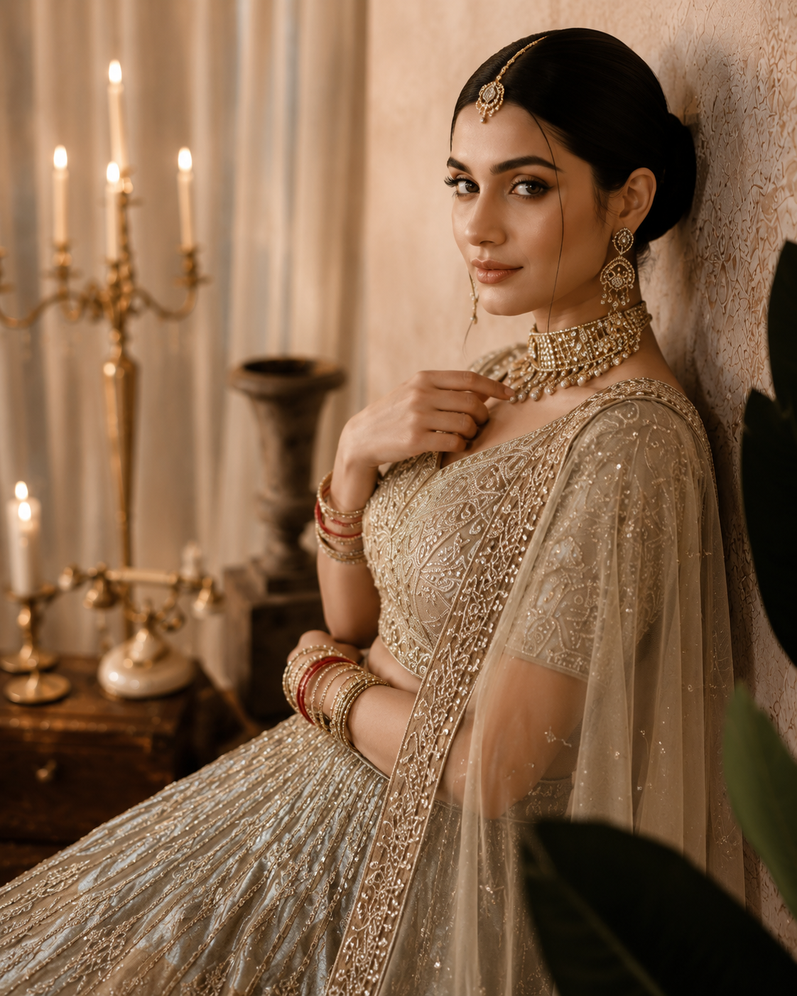 Champagne Étoile Bridal Lehenga