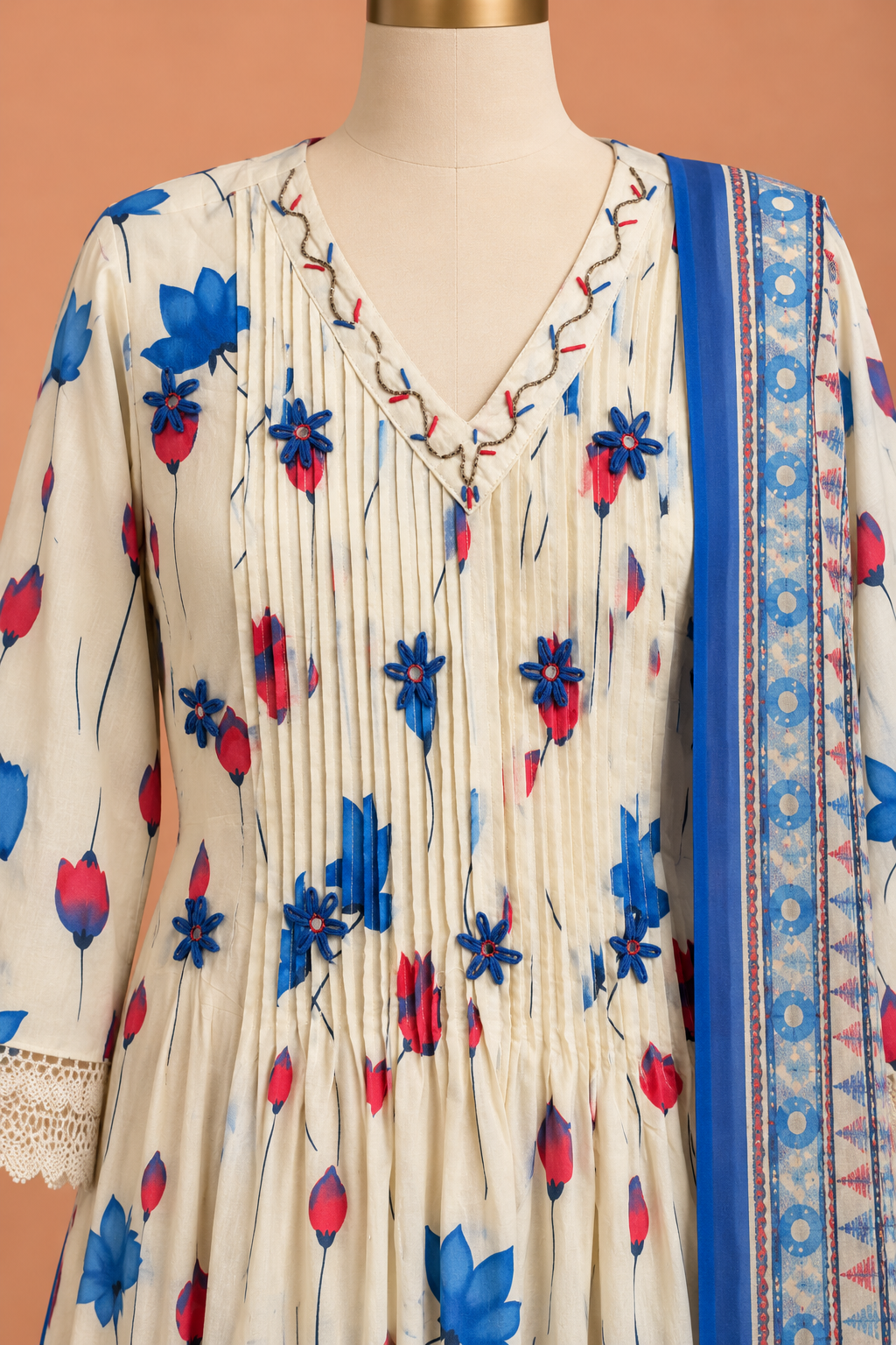 Neel Kamal Gathered Suit Set