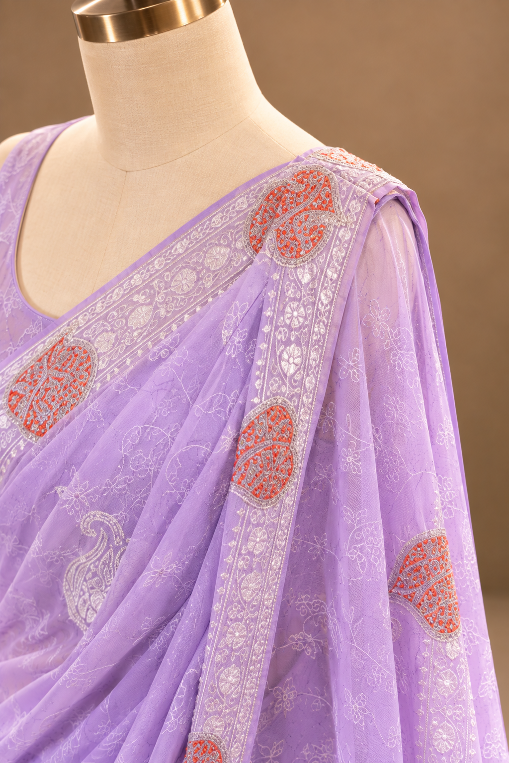 Maharani Gul-e-Laila Lavender Saree