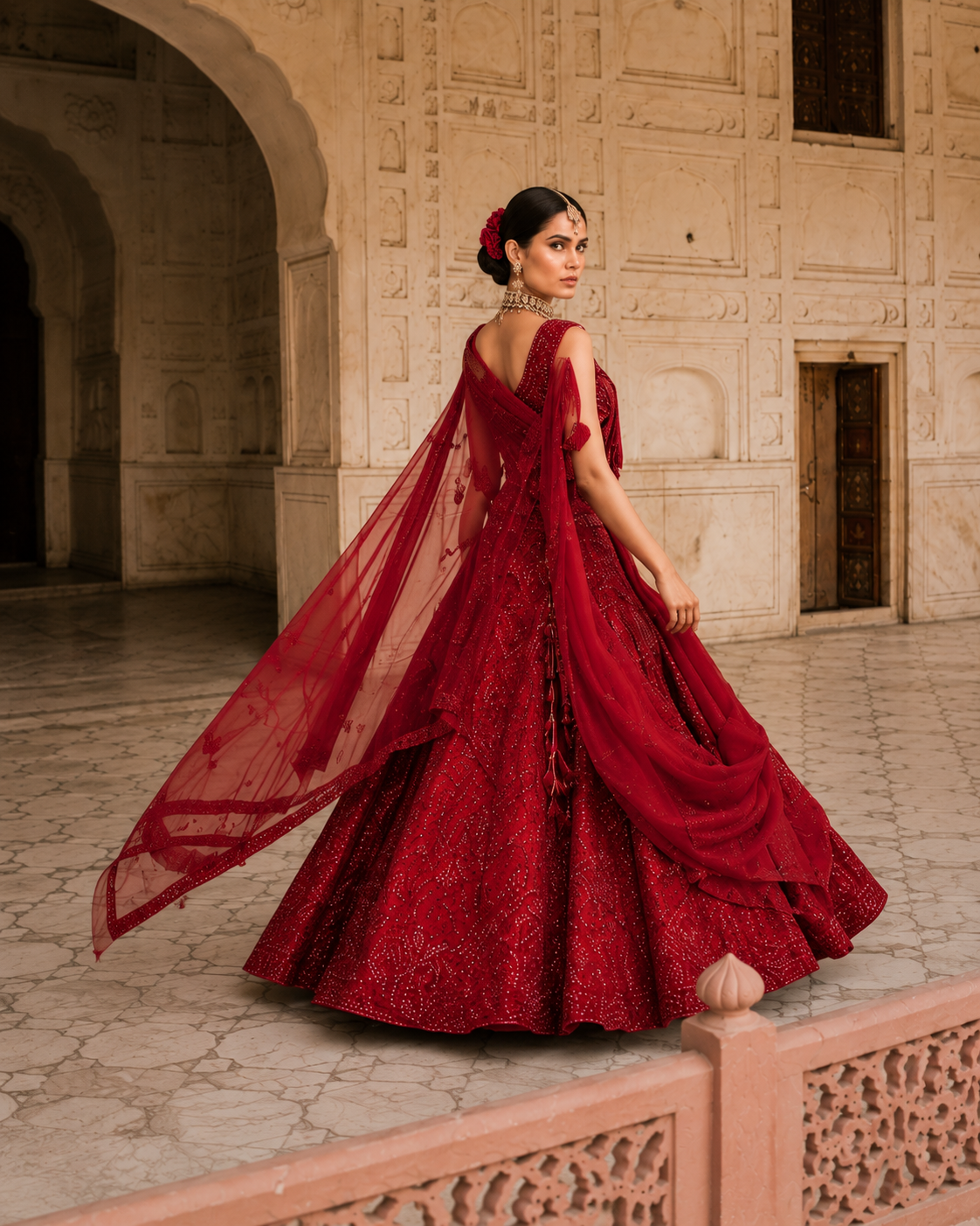 Rani Mehr Unstitched Bridal Lehenga