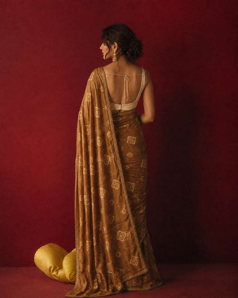 SONARA — Antique Bronze Saree