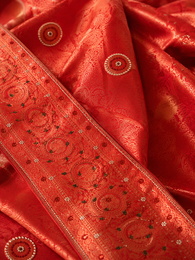 Aurelia Vermilion Saree