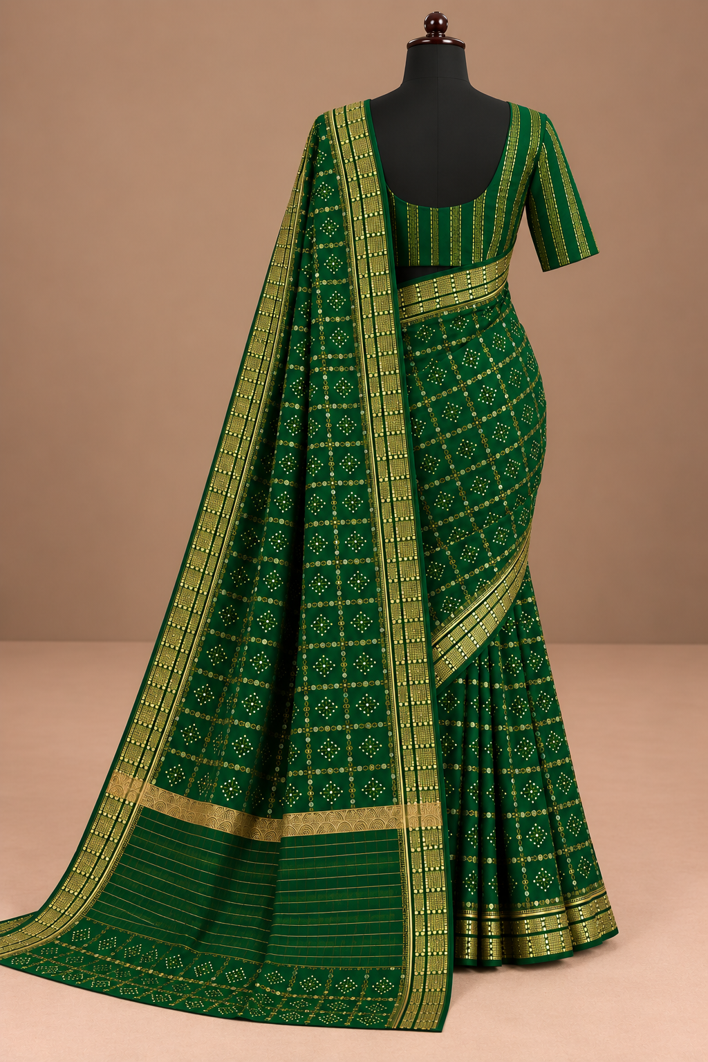 Haritashree Mughal Garden Saree
