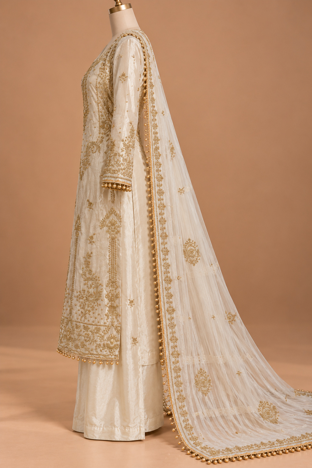 Safed Sunehri — Unstitched Suit