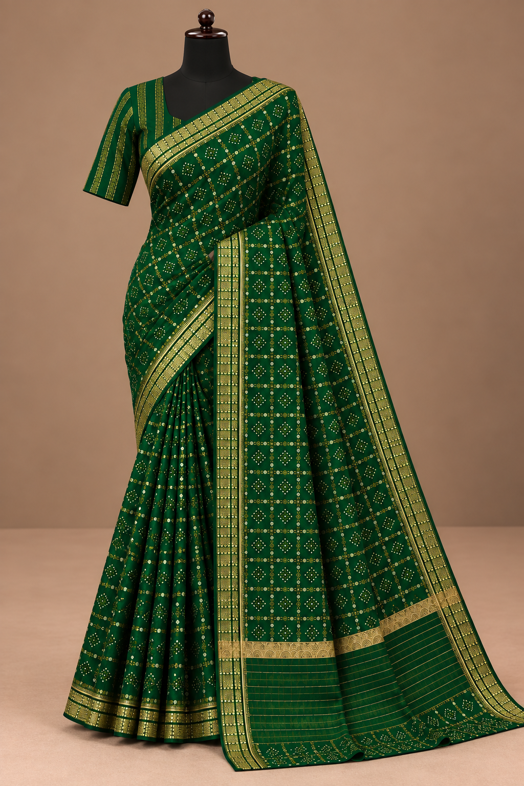 Haritashree Mughal Garden Saree