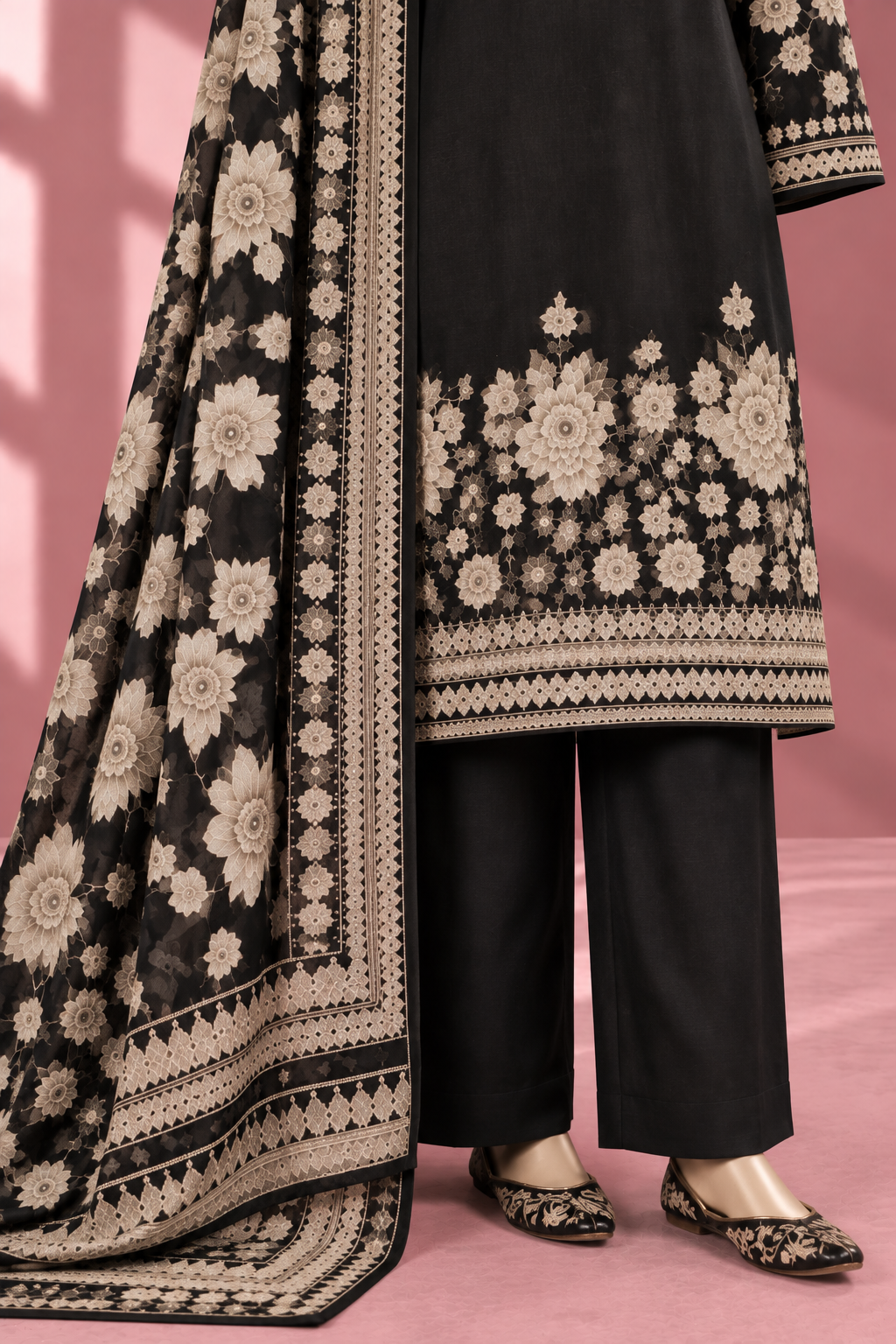 NOIRÉ JARDIN — Black Floral Ensemble