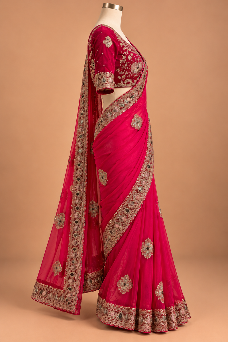 Rani Heritage Embroidered Saree