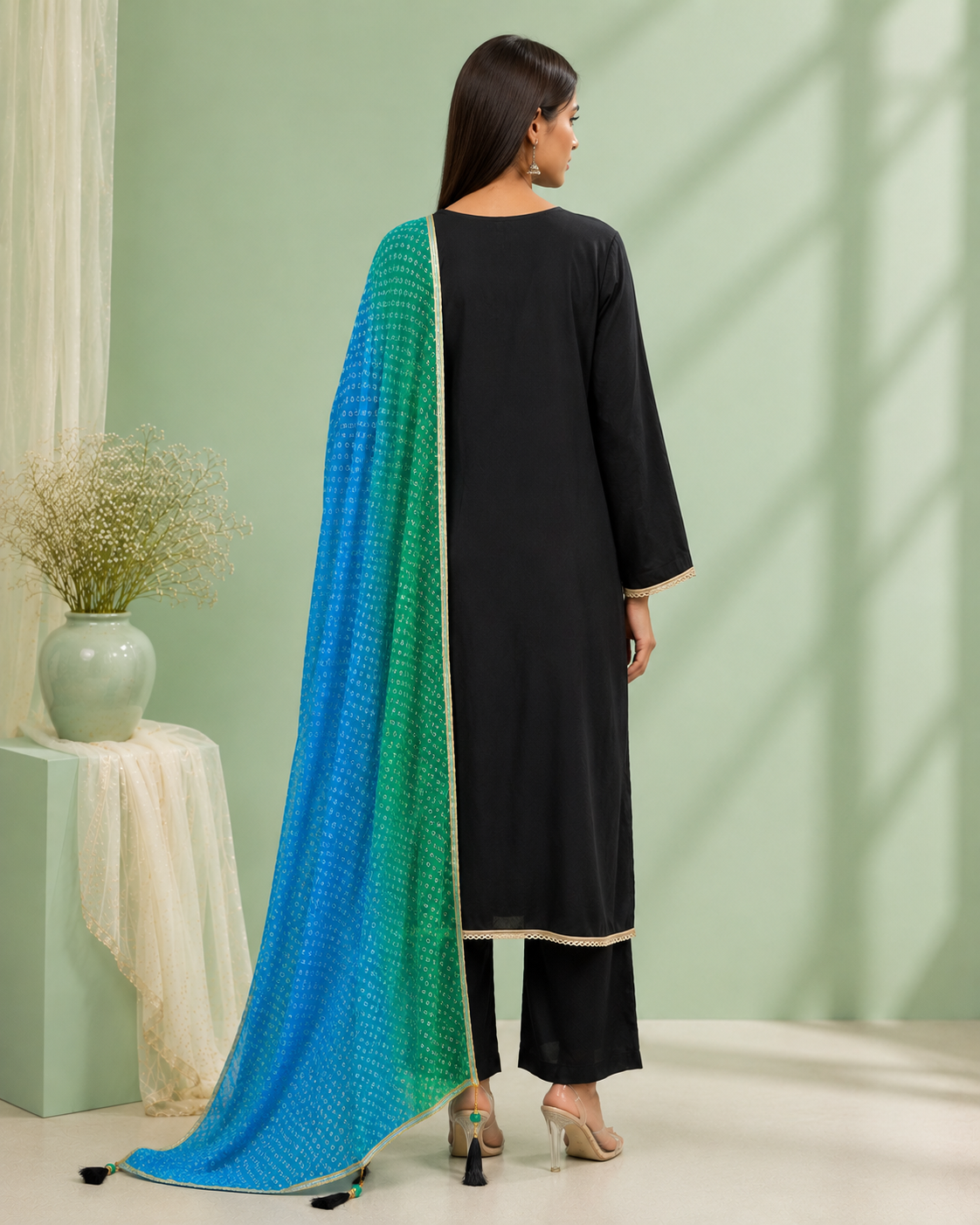 MORÉA — Peacock Noir Co-ord Set