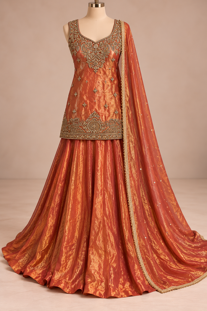 Ruhani Sunehra — Stitched Sharara Set