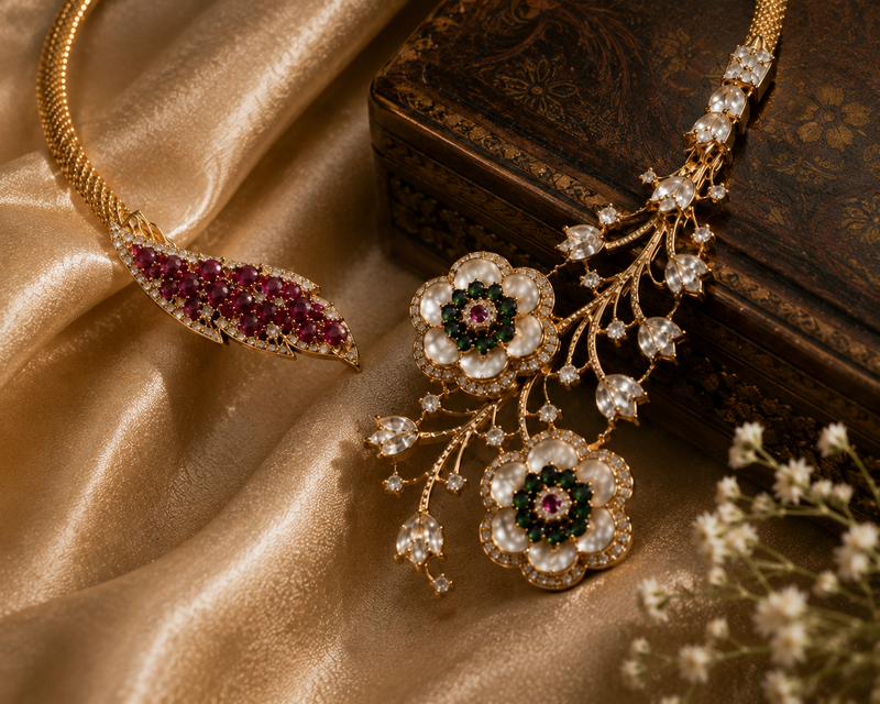 Noor Blossom Statement Set