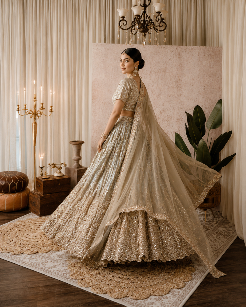 Champagne Étoile Bridal Lehenga