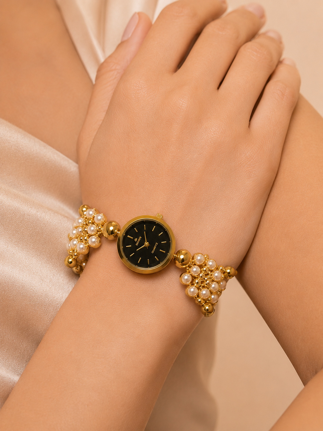 The Advika Pearl Chime Jewelry Watch