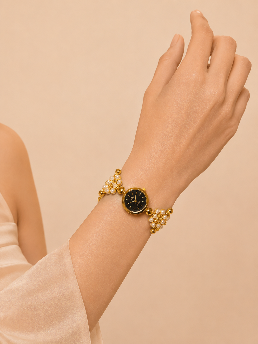 The Advika Pearl Chime Jewelry Watch