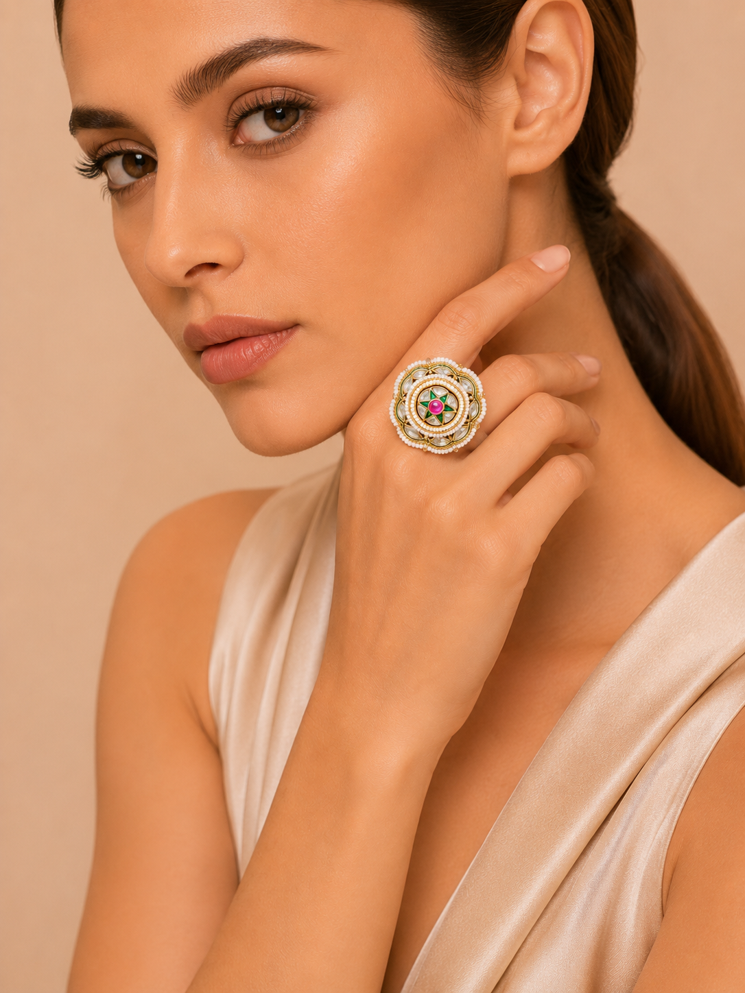 The Gayatri Dome Cocktail Ring