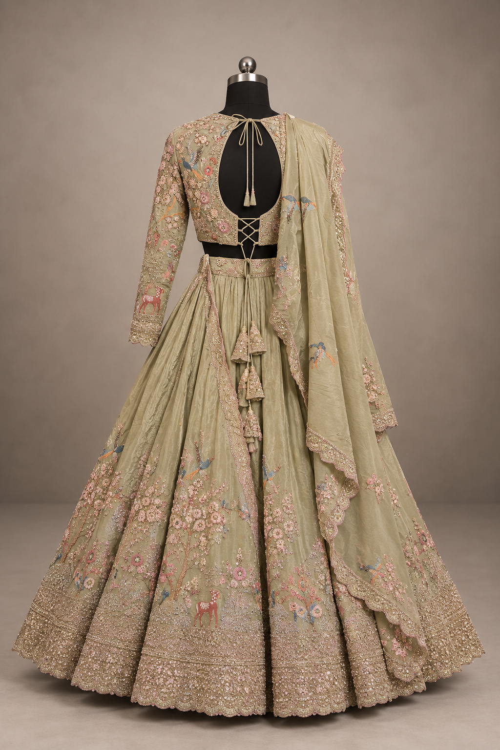 Meherbano Gulabari Embroidered Lehenga