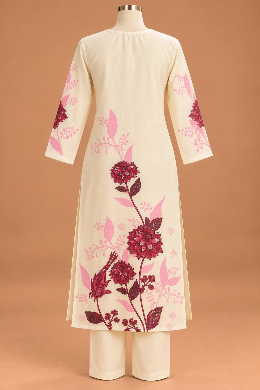 Ivory Gulab Floral Suit Set