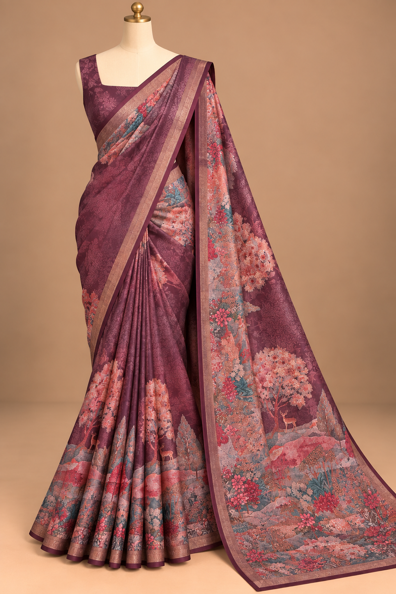 Aaranya Mauve Tapestry Saree