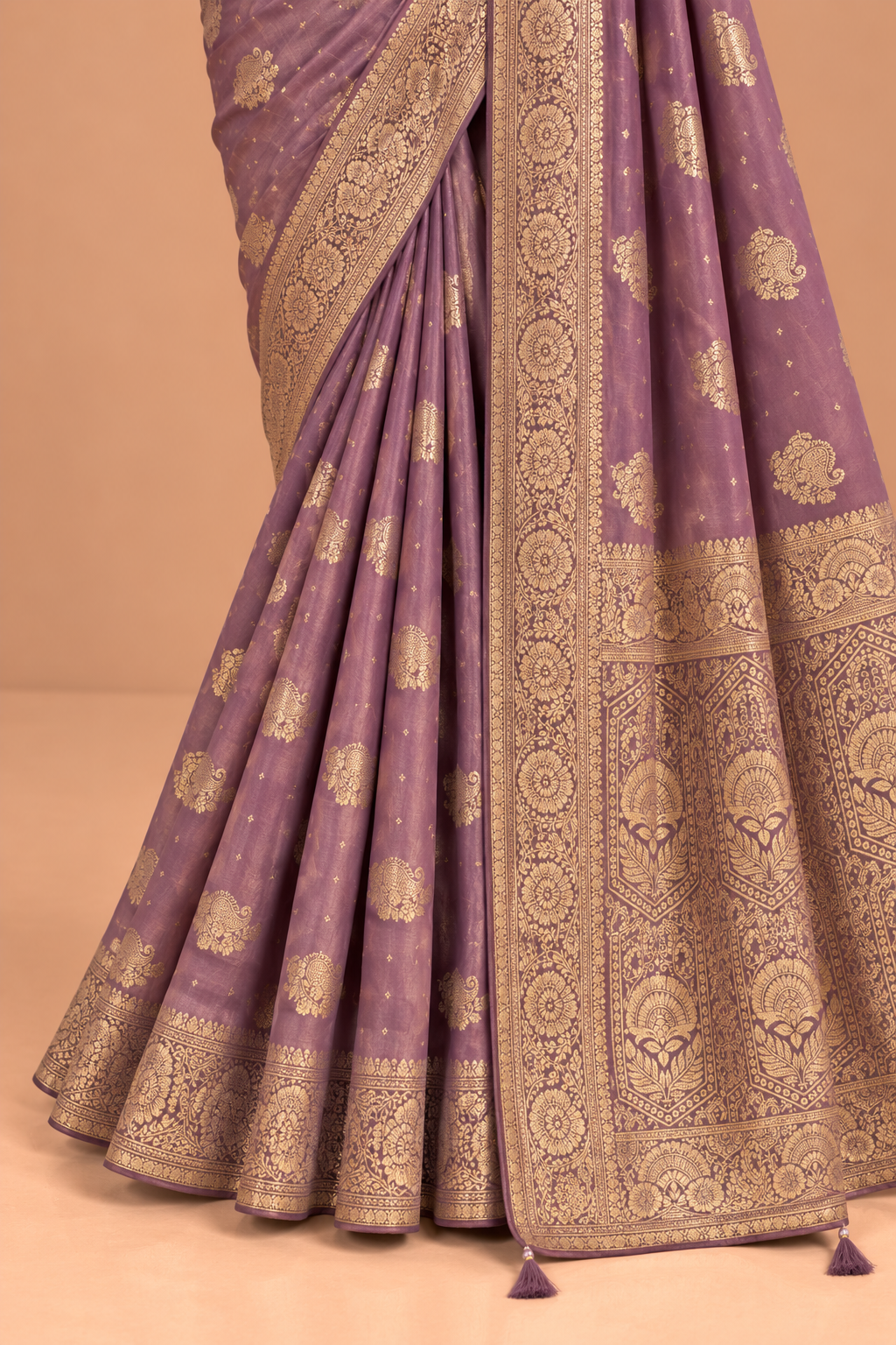 Amethyst Rajwadi Zari Saree