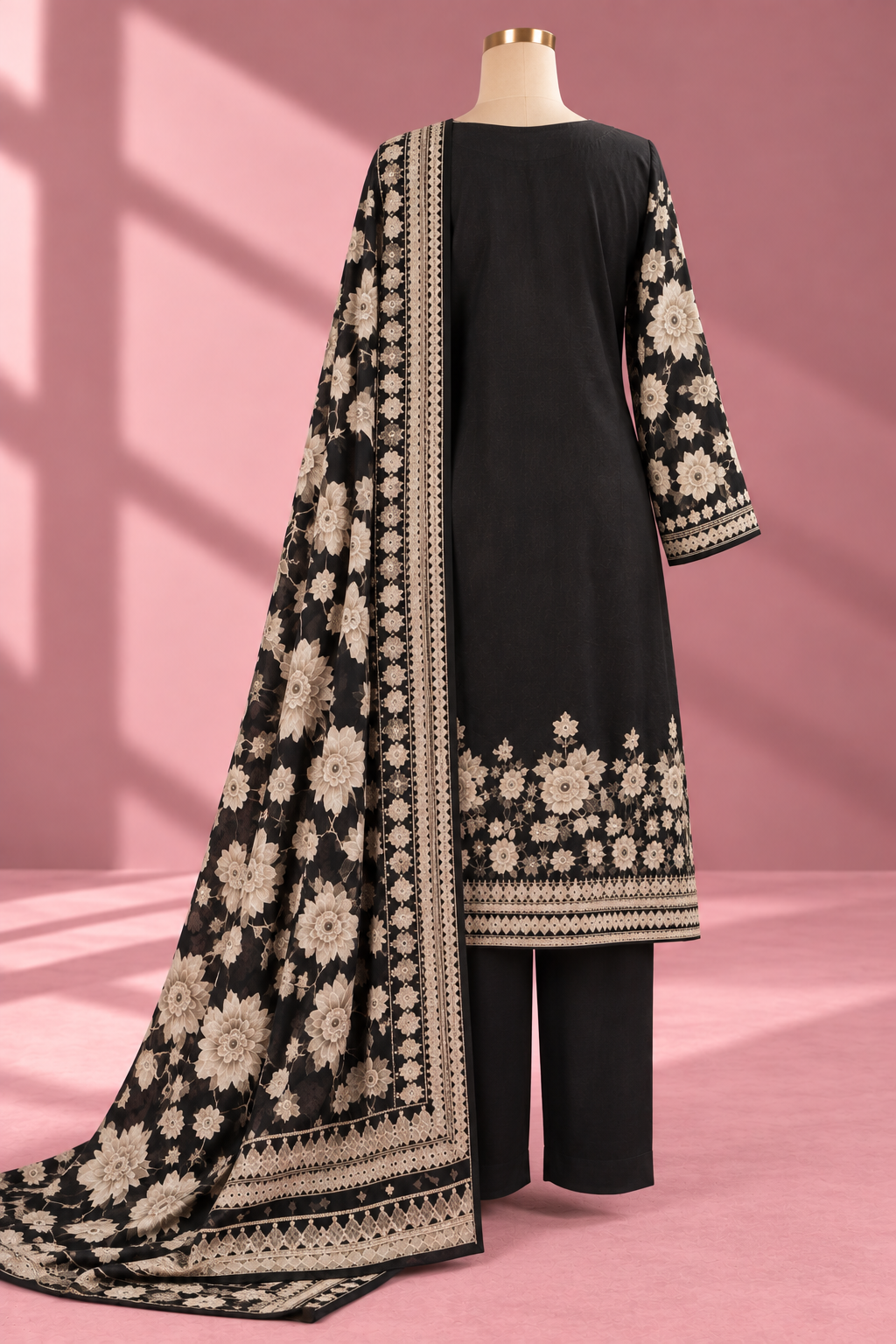 NOIRÉ JARDIN — Black Floral Ensemble
