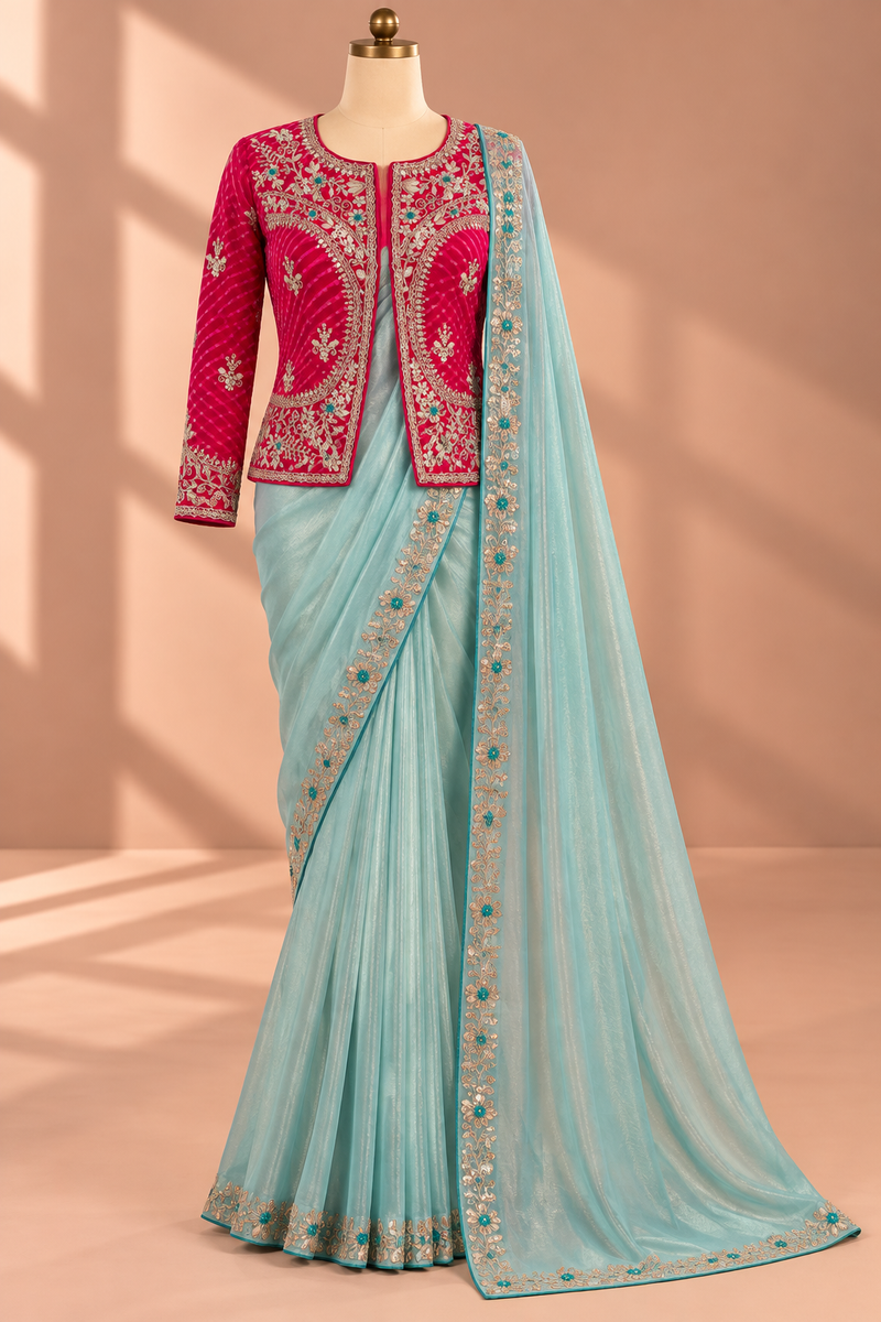Zareen Darbar Jacket Saree