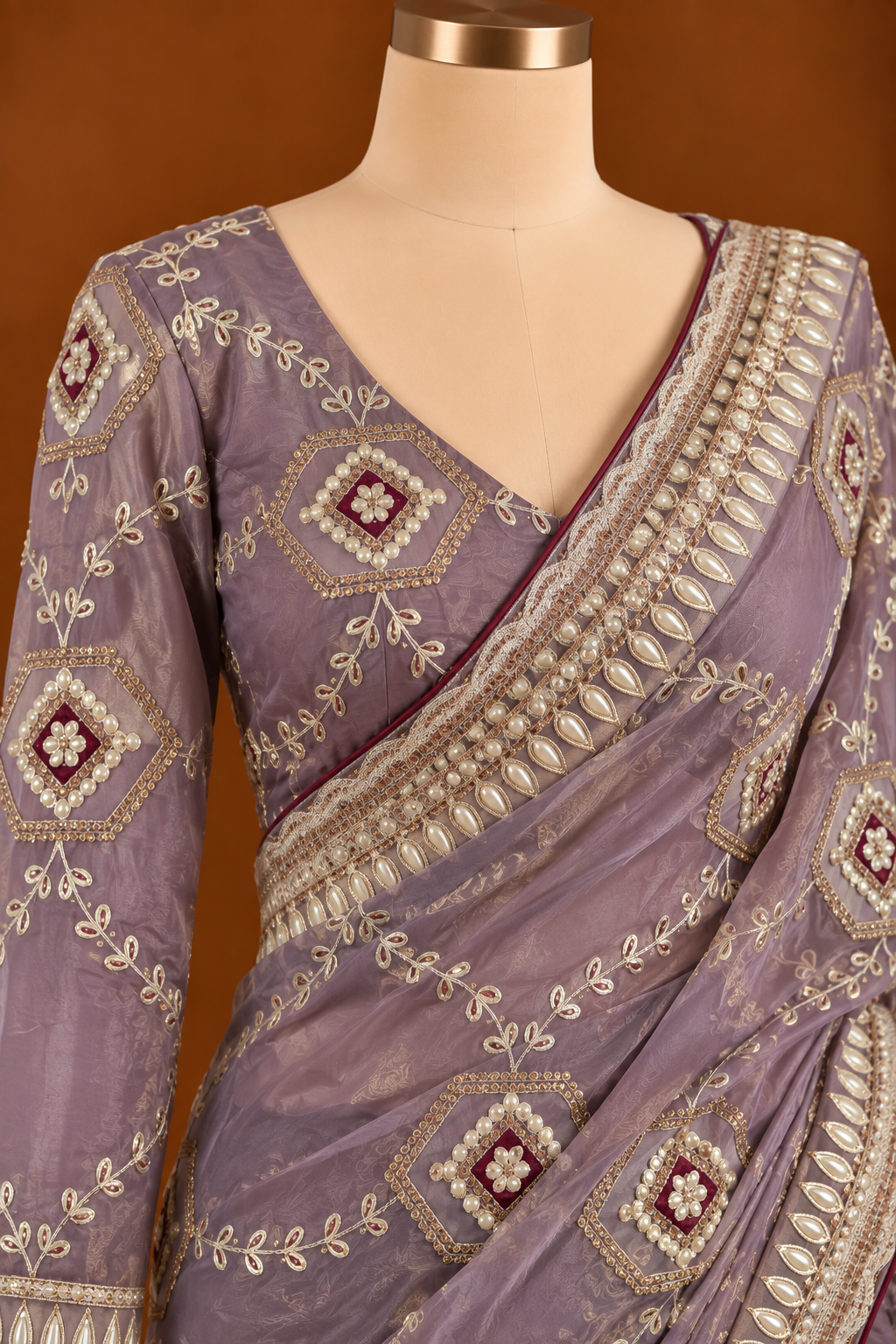 Lavanya Lilac Imperial Saree