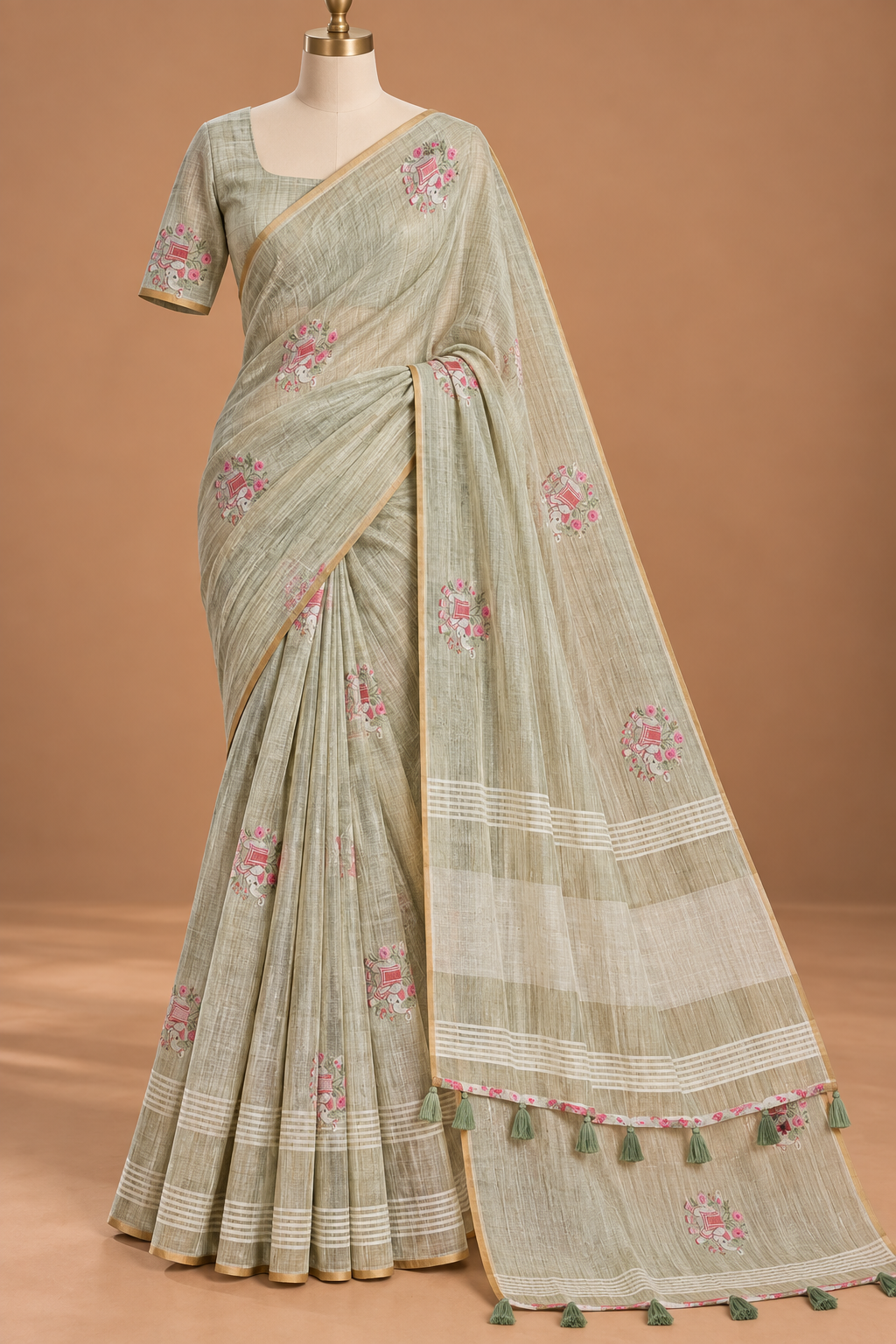 Gulabi Dhaga Saree