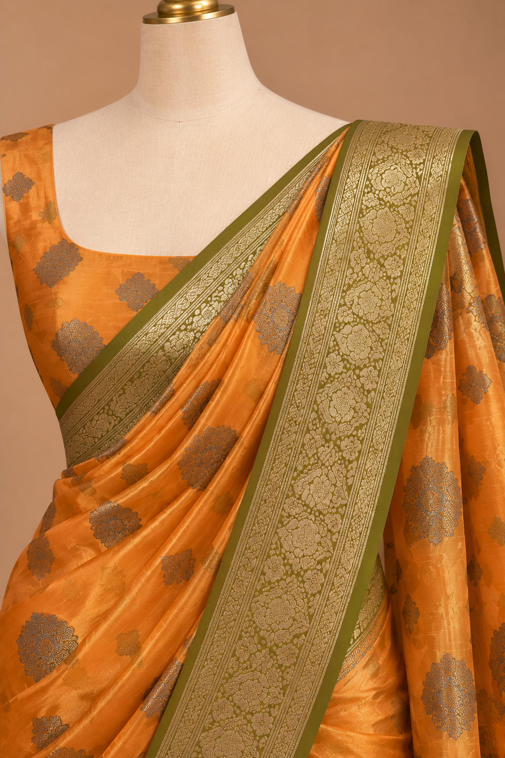 Kesar Rajat Silk Saree