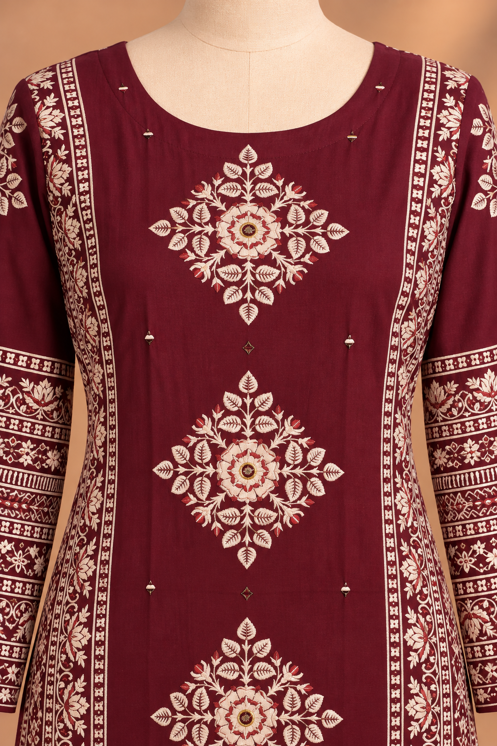 Burgundy Heritage Embroidered Suit